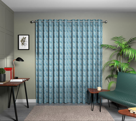 Willow Boughs Denim Eyelet Curtain