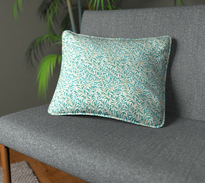Willow Boughs Teal Piped Cushion
