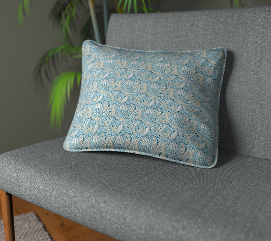 Acanthus Denim Piped Cushion