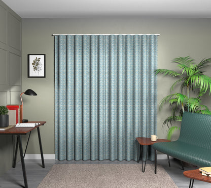 Acanthus Denim Wave Curtain