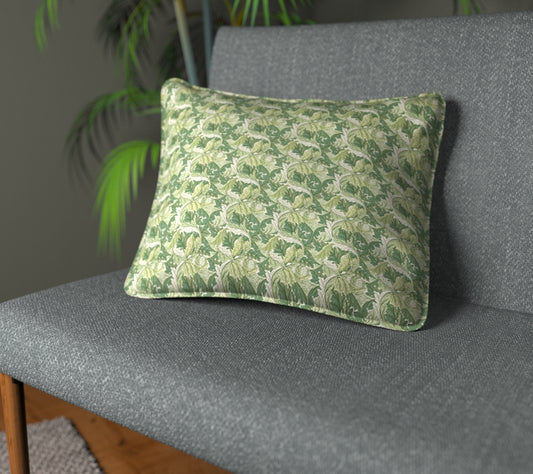 Acanthus Apple/Sage Piped Cushion