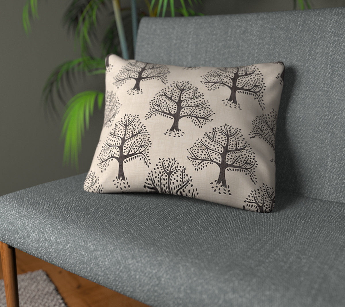 Great Oak Coal Plain Cushion