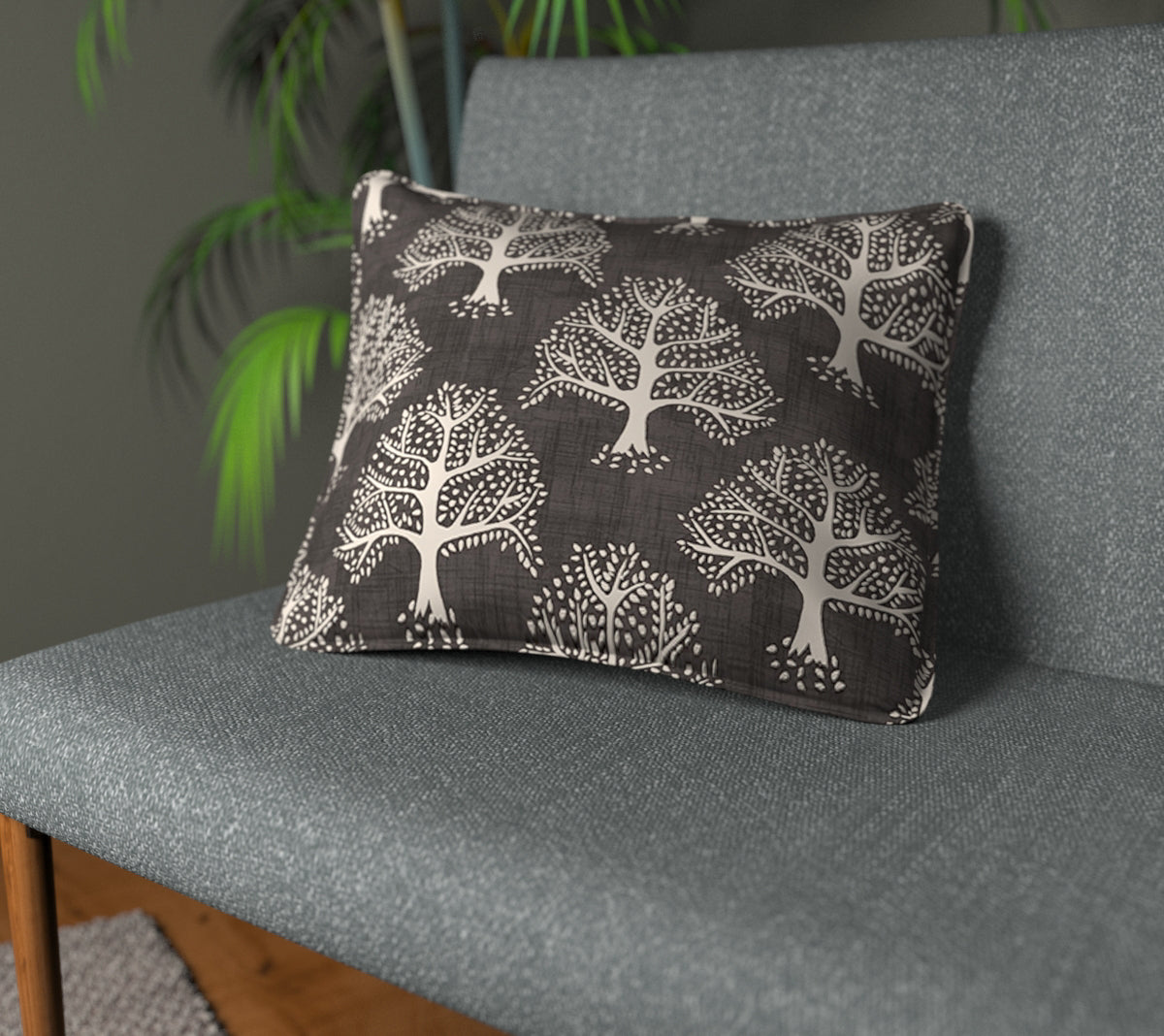 Great Oak Ebony Piped Cushion