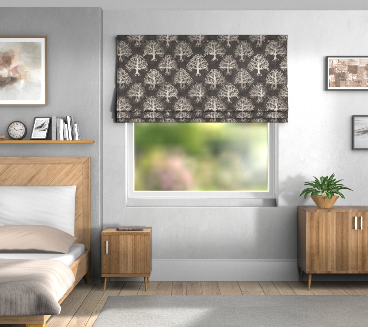 Great Oak Ebony Default Roman Blind