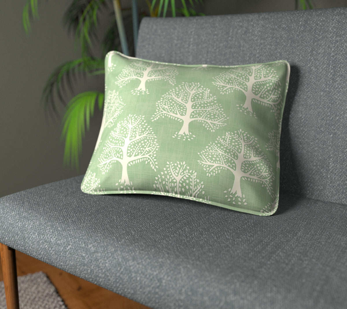 Great Oak Lemongrass Piped Cushion