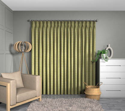 Harper Fern Double Pleat Curtain