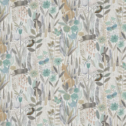 Hide And Seek Linen/Duck Egg/Stone Fabric Sample