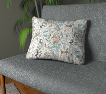 Hide And Seek Linen/Duck Egg/Stone Plain Cushion