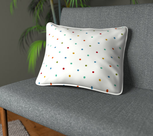 Bon Bon Poppy/Marine/Aqua/Gecko Piped Cushion