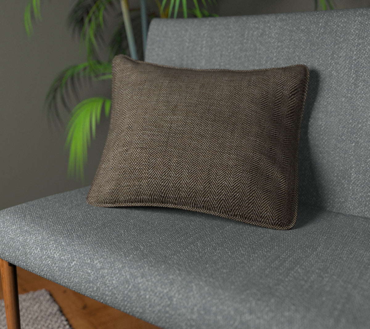 Jacob Latte Piped Cushion