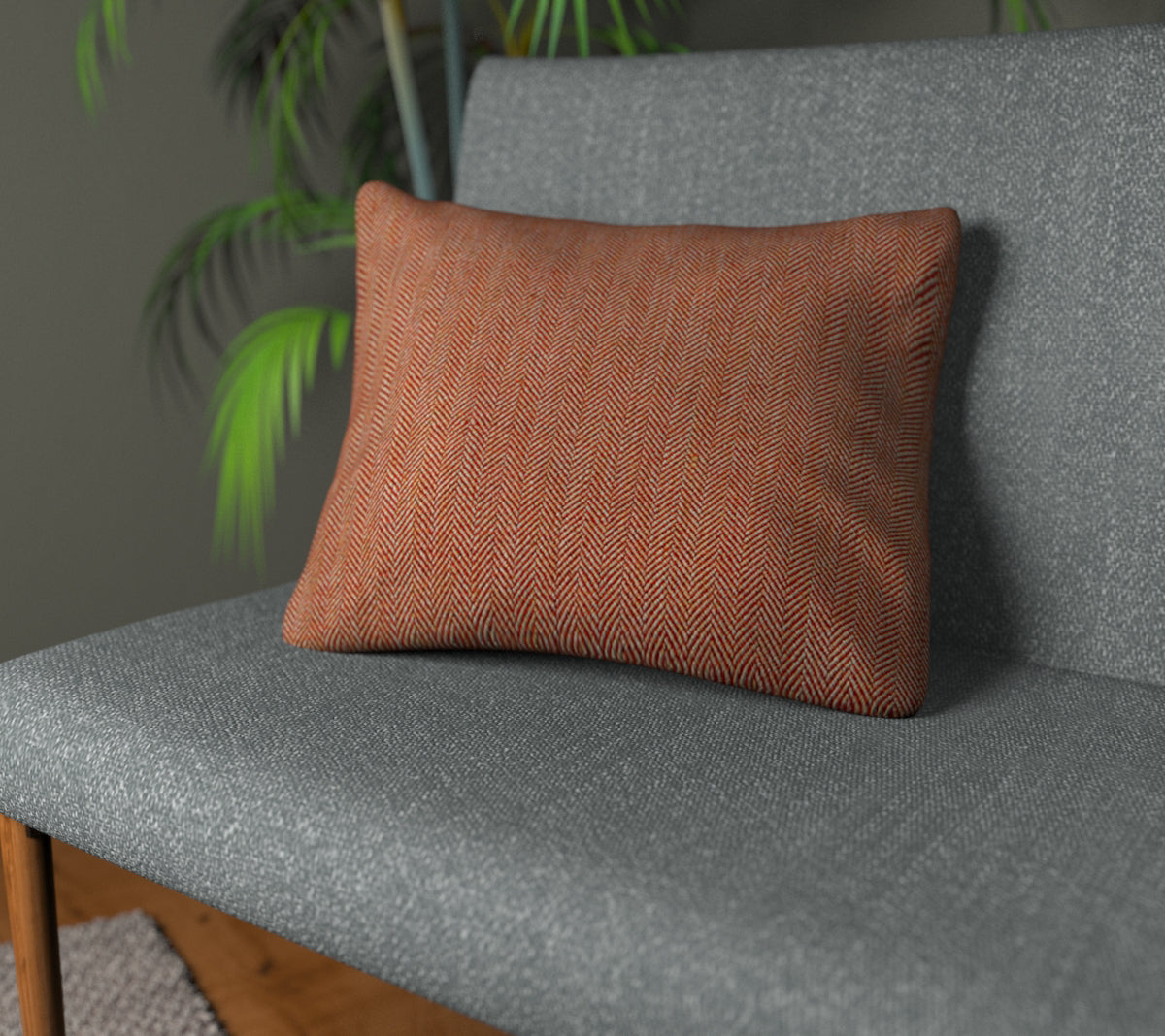 Jacob Tangerine Plain Cushion