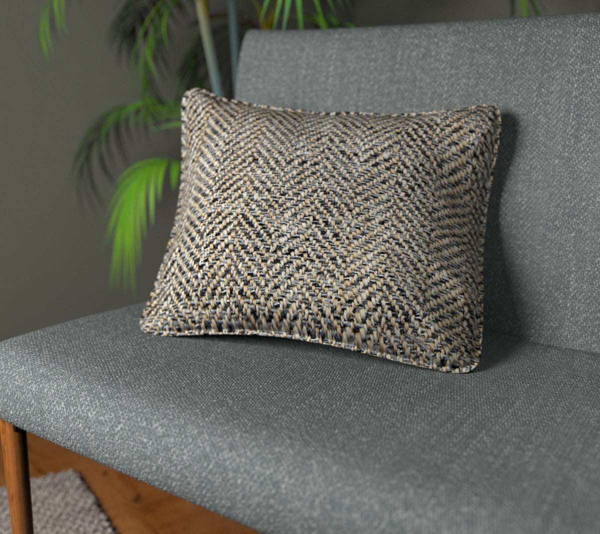 Jacob Taupe Piped Cushion