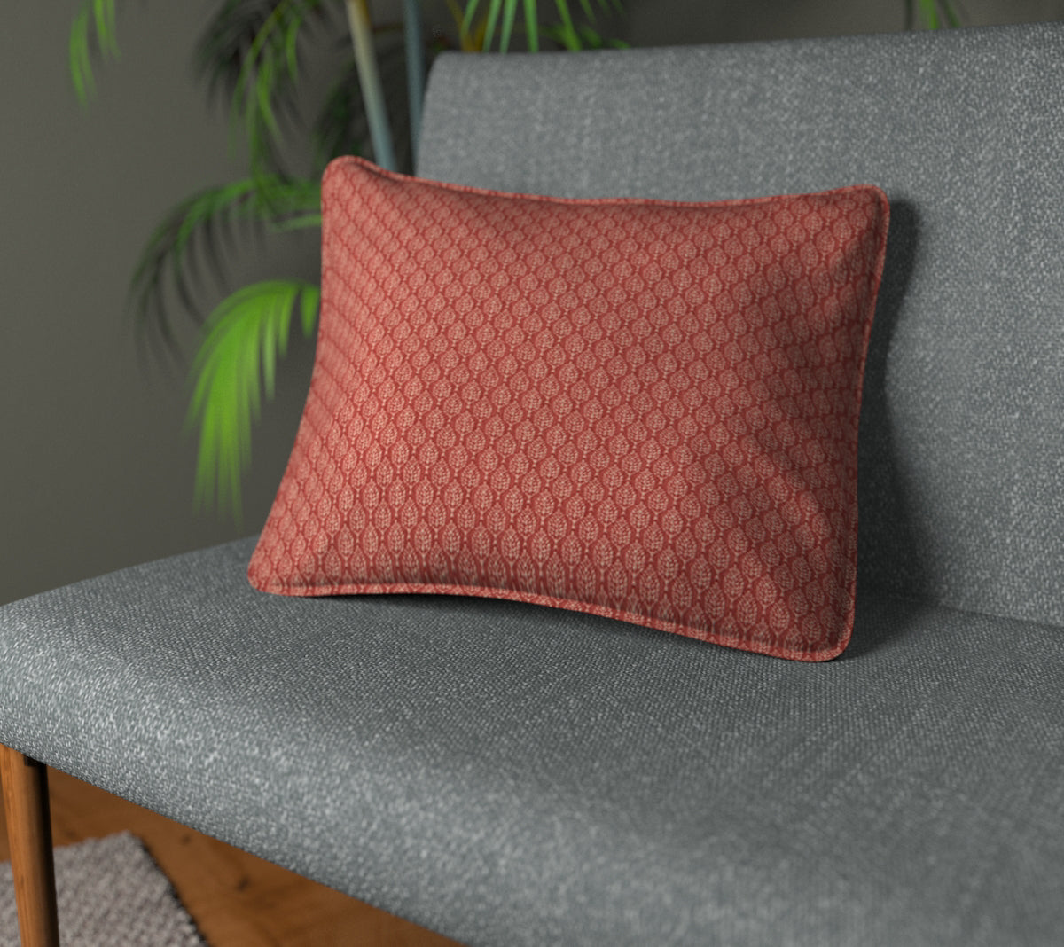 Kemble Carnelian Piped Cushion