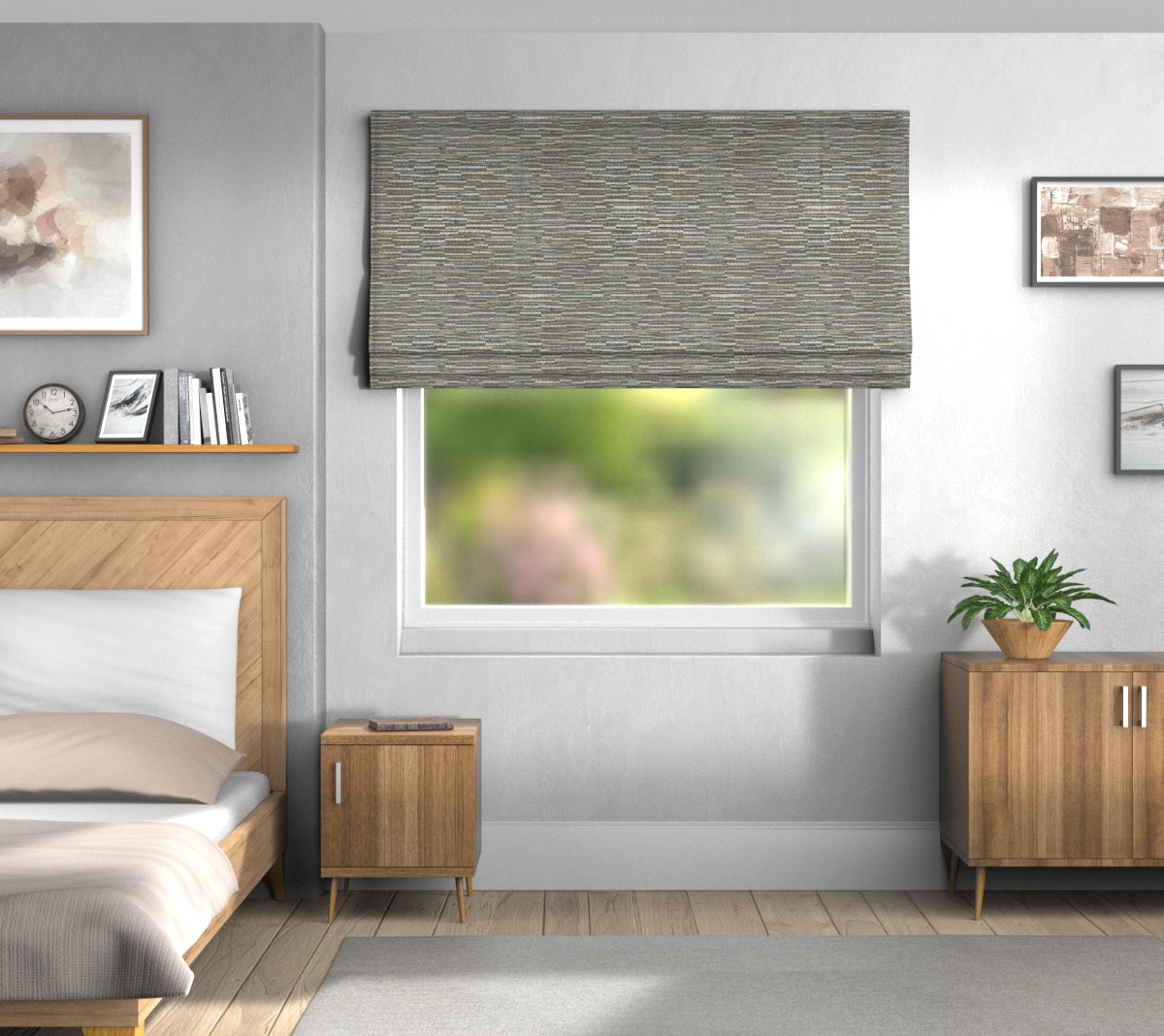 Ladder Peacock Default Roman Blind