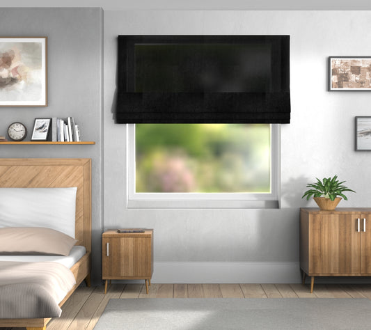 Layton Black Default Roman Blind