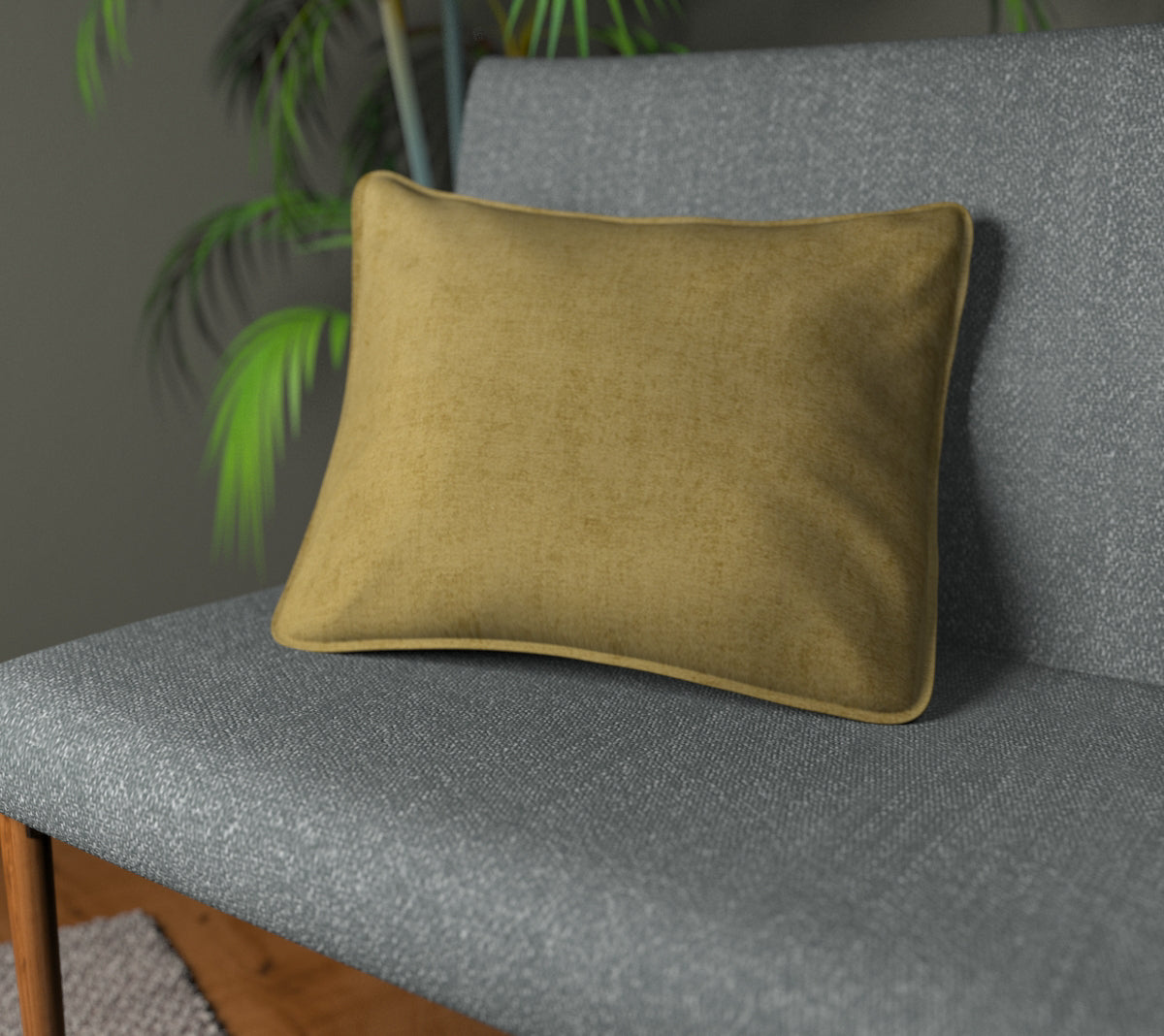 Layton Green Piped Cushion