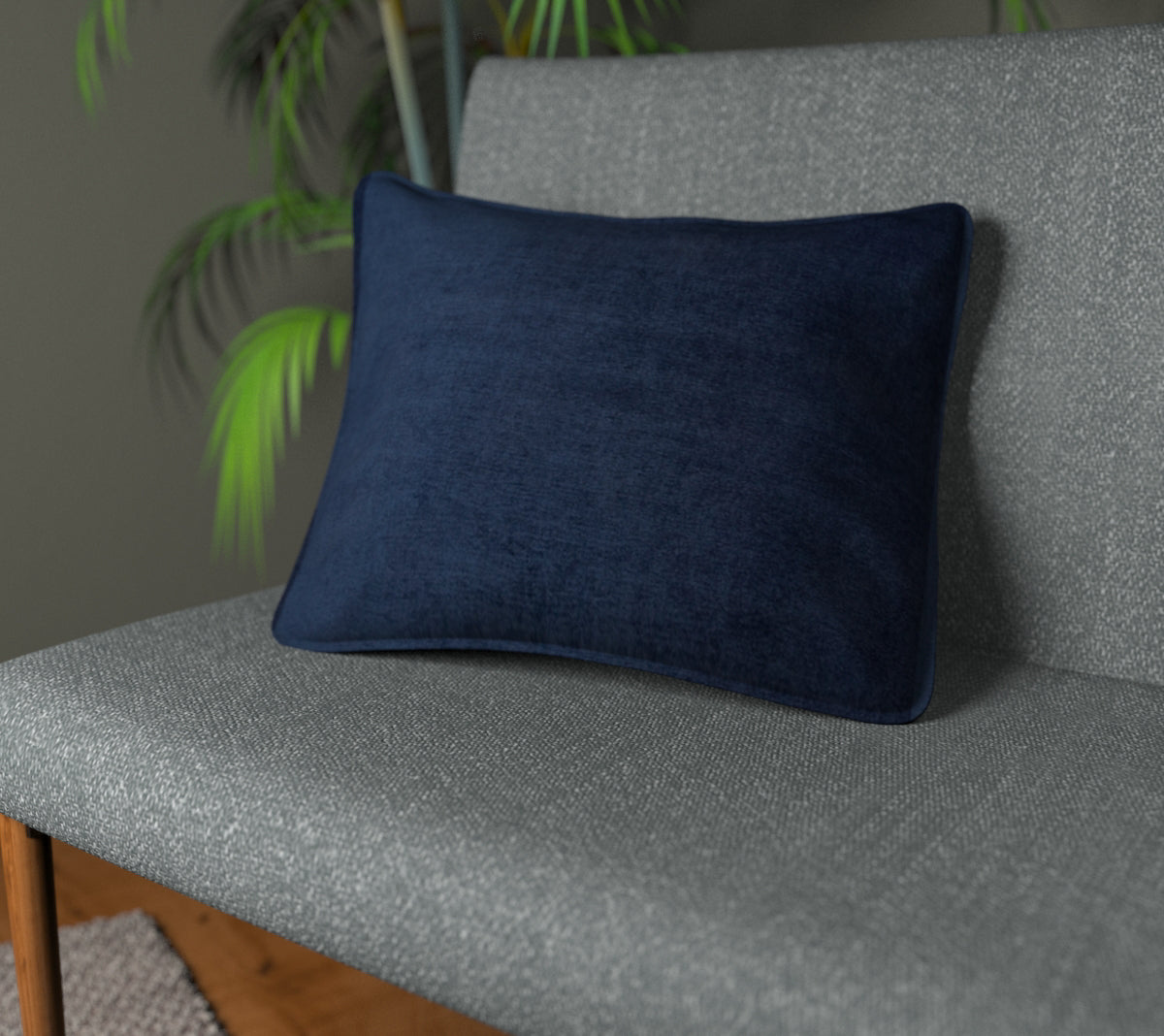 Layton Indigo Piped Cushion