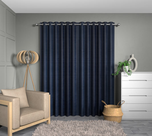Layton Indigo Eyelets Curtain