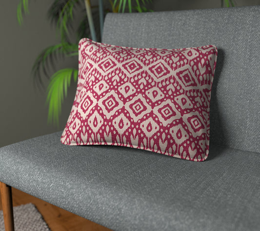 Marrakech Begonia Piped Cushion