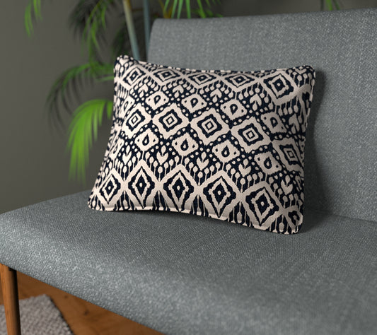 Marrakech Ink Piped Cushion