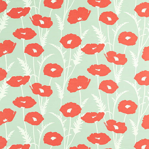 Poppy Pop Sage/Poppy Fabric Sample