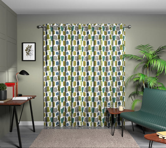 Cedar Slate/Apple/Ivy Eyelet Curtain
