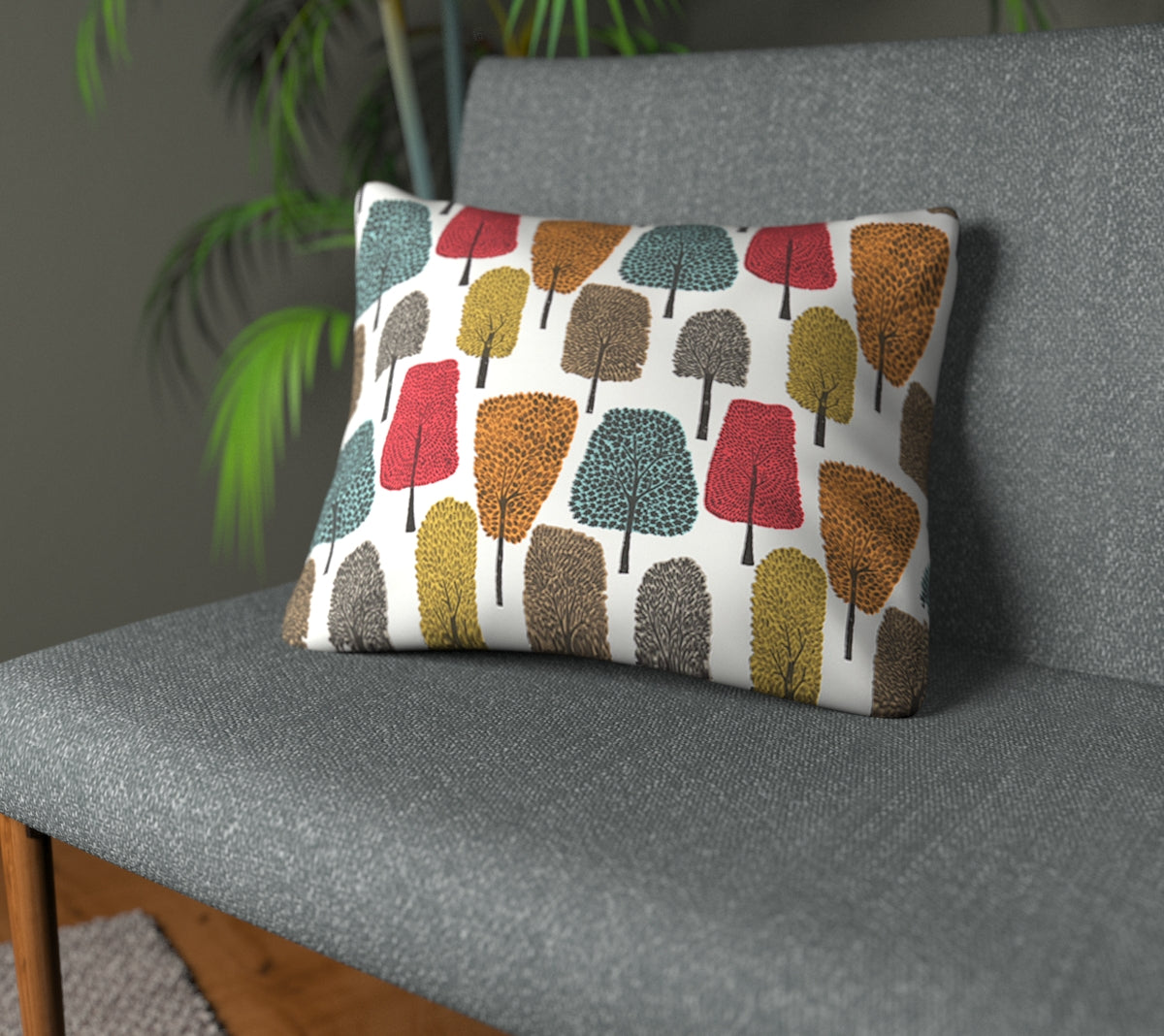 Cedar Tangerine/Sulphur/Chilli Plain Cushion