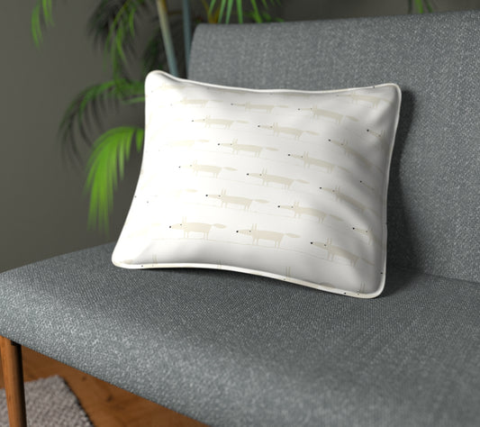 Midi Fox Snow Piped Cushion