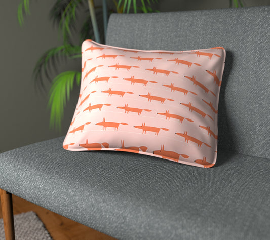 Midi Fox Milkshake/Rose Piped Cushion