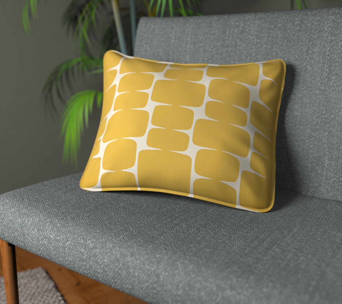 Lohko Honey/Paper Piped Cushion