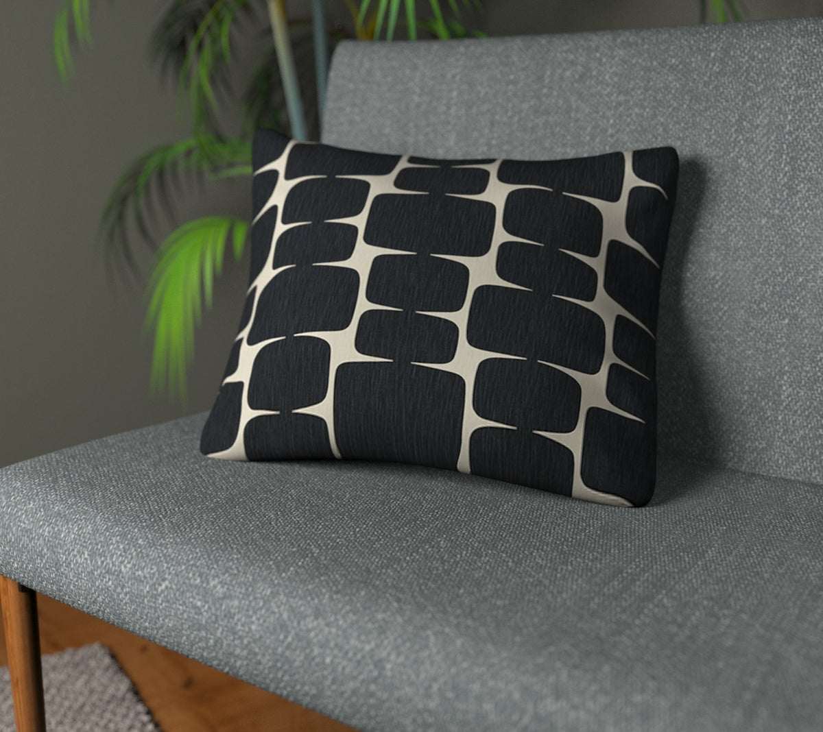 Lohko Liquorice/Hemp Plain Cushion
