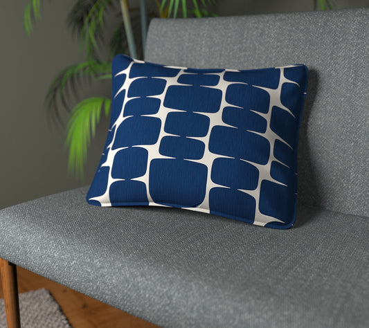 Lohko Indigo/Jasmine Piped Cushion