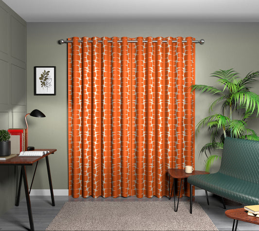 Lohko Paprika/Pebble Eyelet Curtain