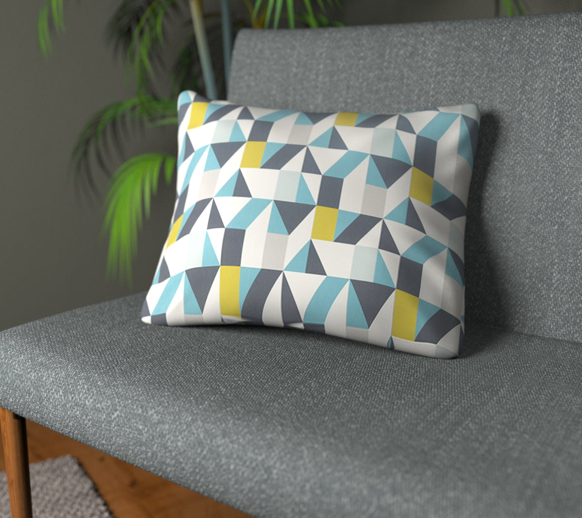 Nuevo Marine/Kiwi/Midnight Plain Cushion