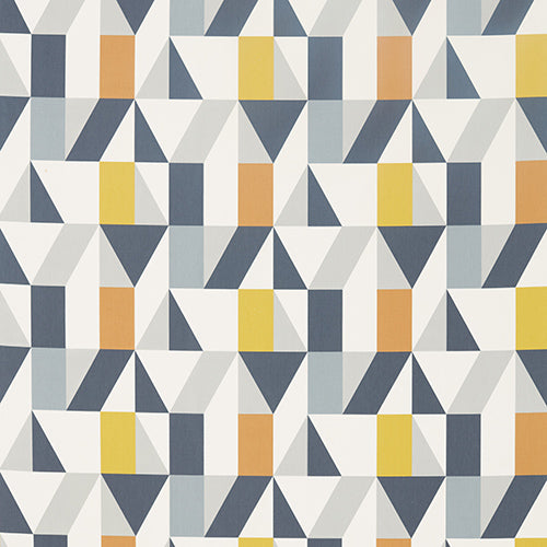 Nuevo Dandelion/Charcoal/Brick Fabric Sample