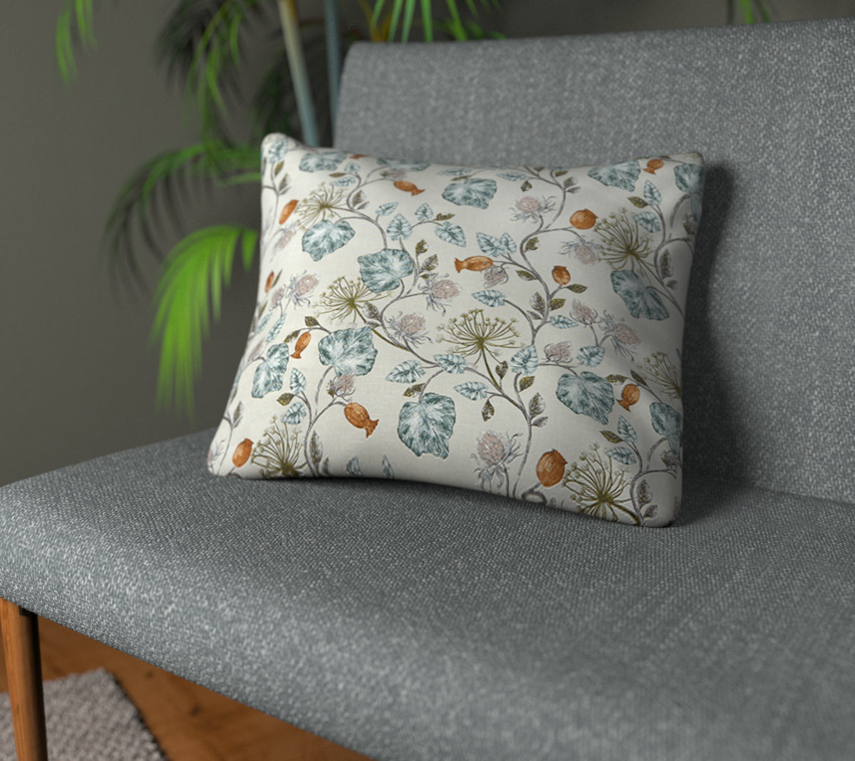 Parchment Eau De Nil Plain Cushion