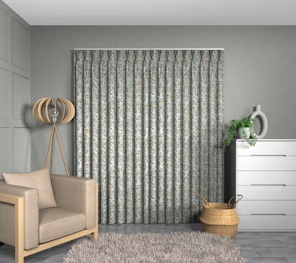 Parchment Eau De Nil Triple Pleat Curtain