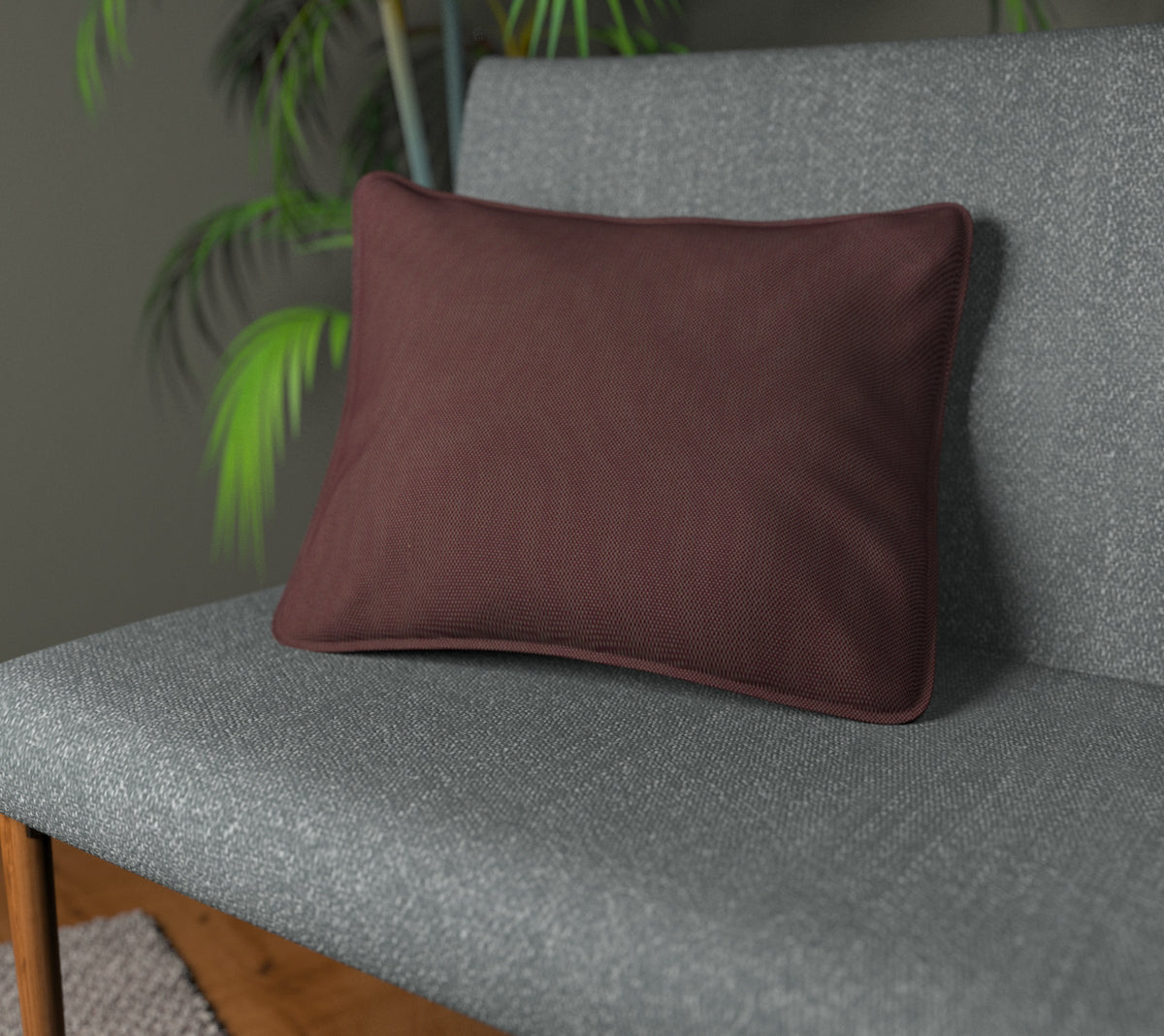 Pearl Dot Berry Piped Cushion