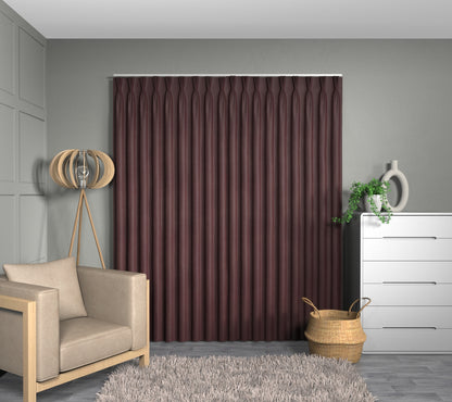 Pearl Dot Berry Triple Pleat Curtain