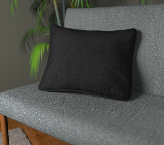 Pearl Dot Noir Piped Cushion