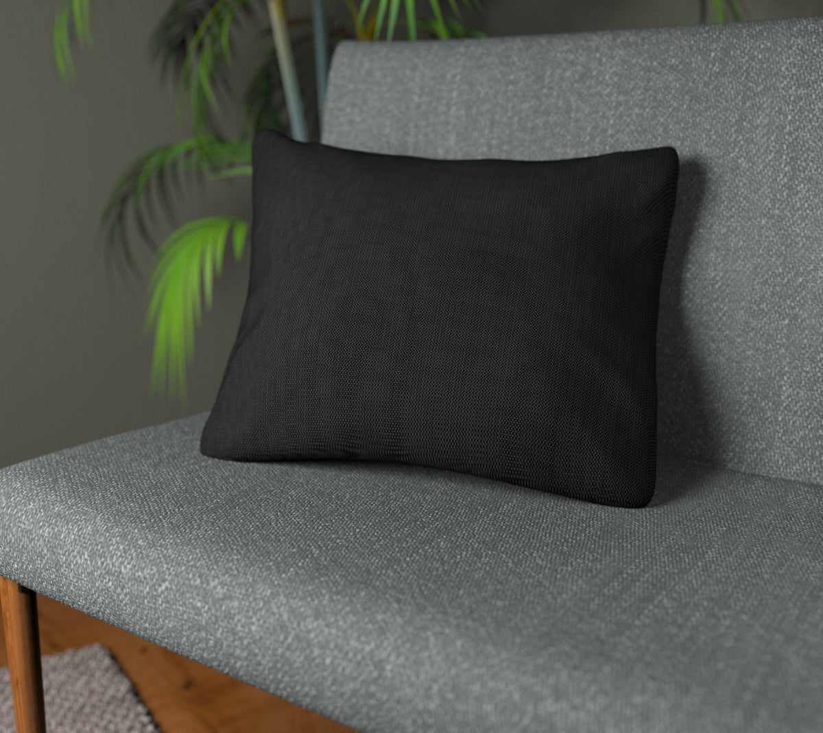 Pearl Dot Noir Plain Cushion