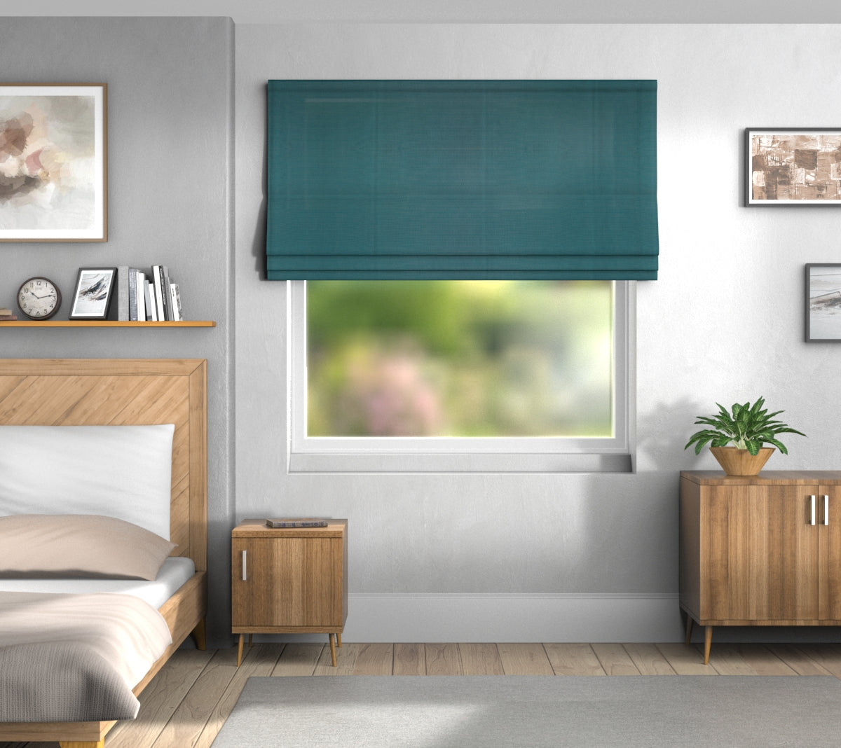 Pearl Dot Seapine Default Roman Blind