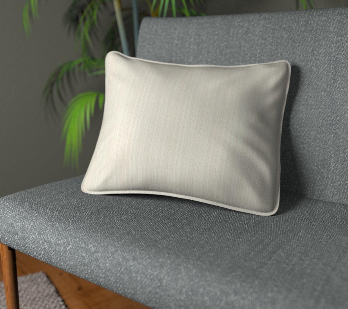 Purity Ivory Piped Cushion