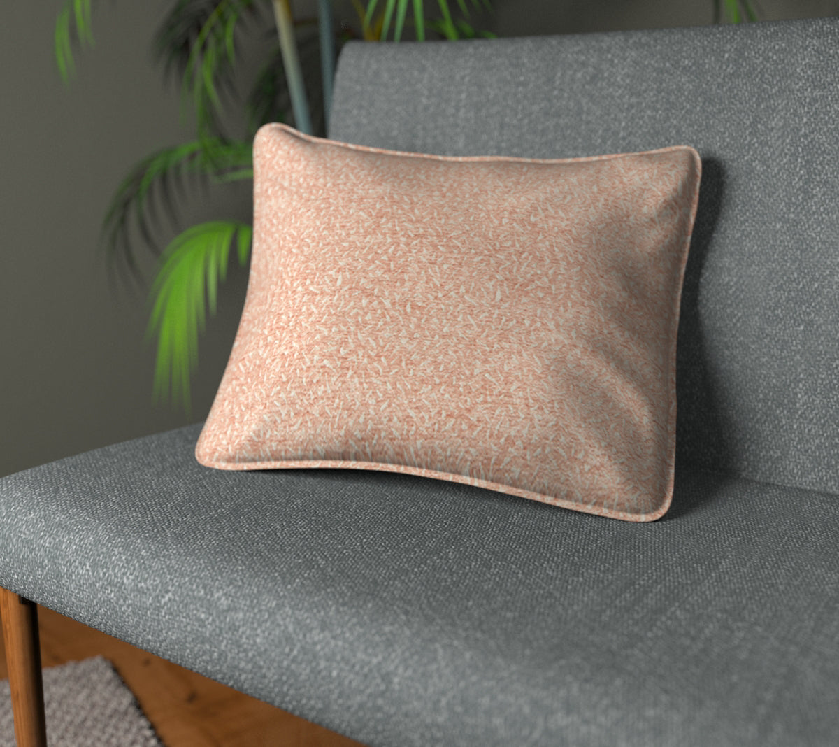 Quartz Blush Piped Cushion