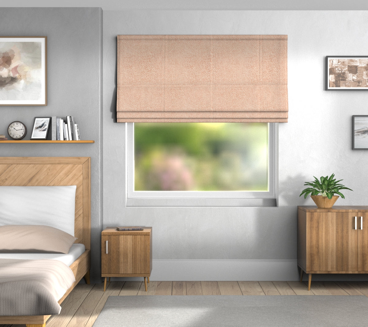 Quartz Blush Default Roman Blind