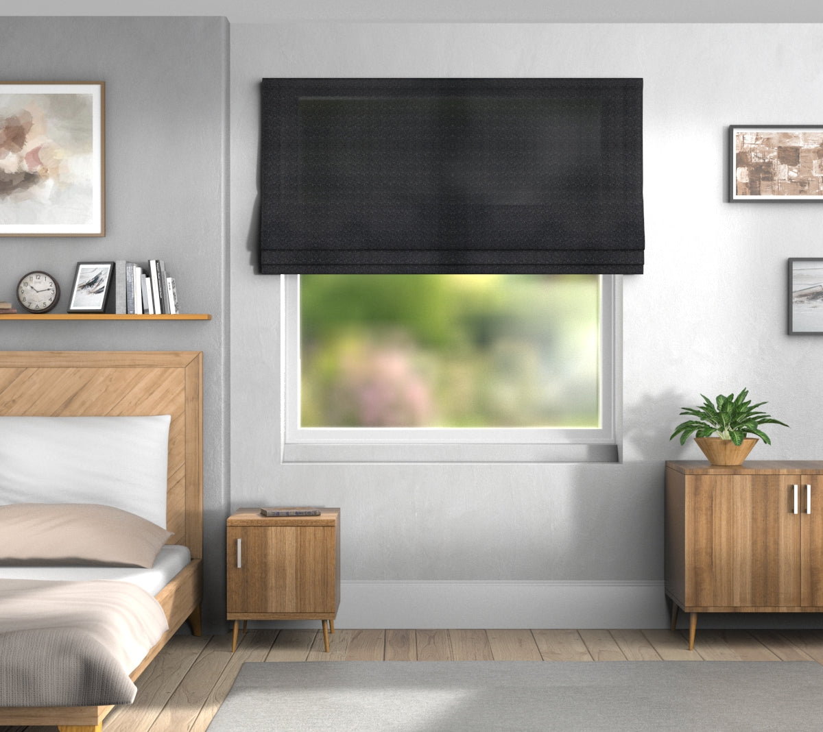 Quartz Ebony Default Roman Blind