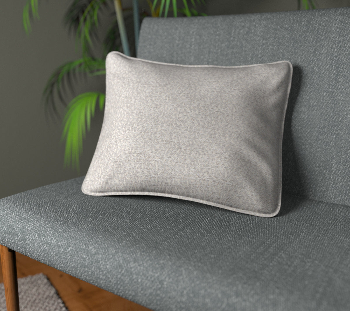 Quartz Grey Piped Cushion