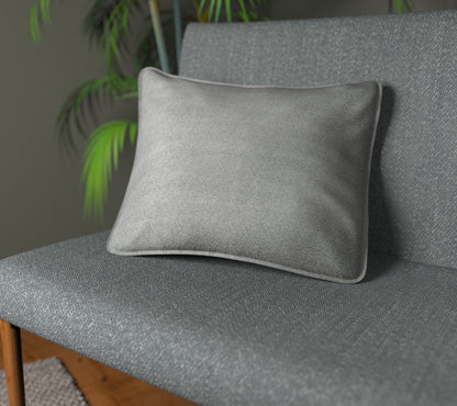 Quartz Silver Piped Cushion