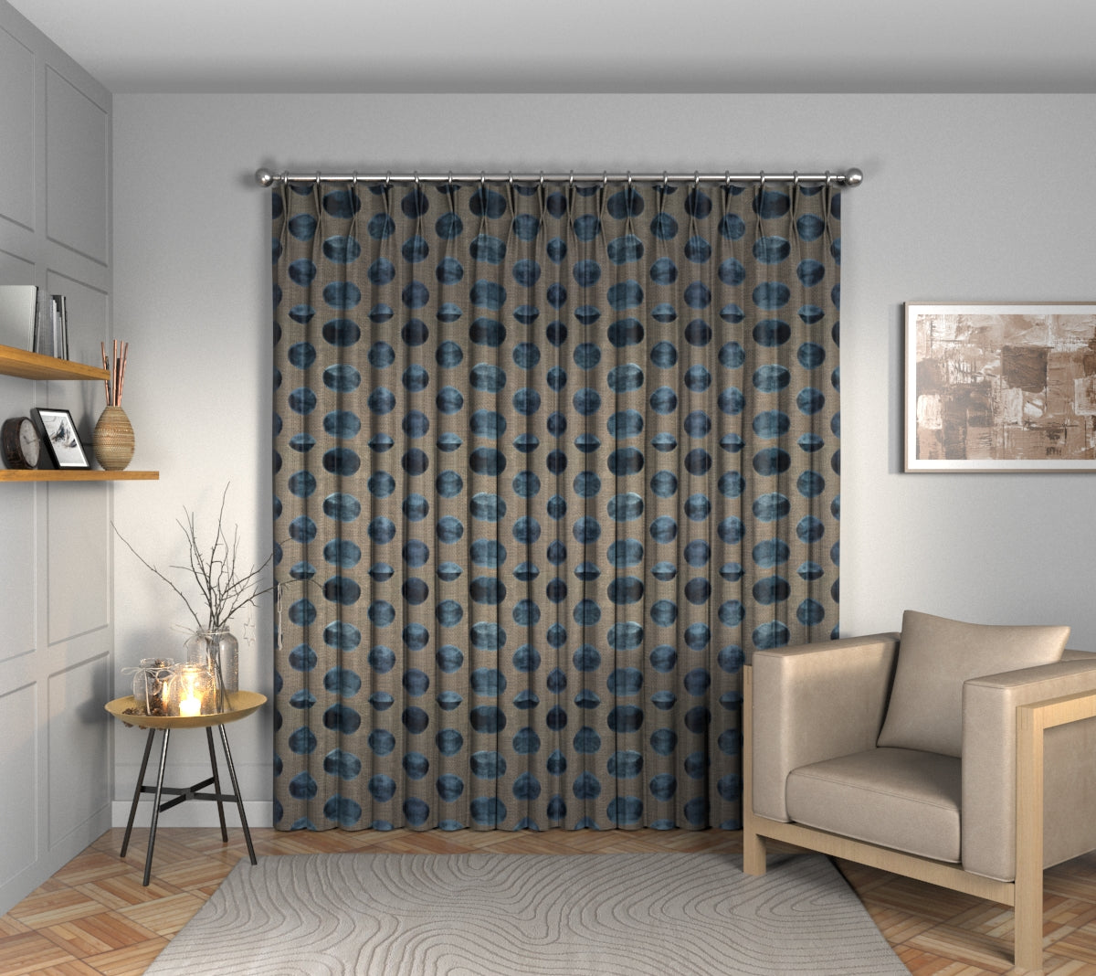 Nuala Orion Double Pleat Curtain