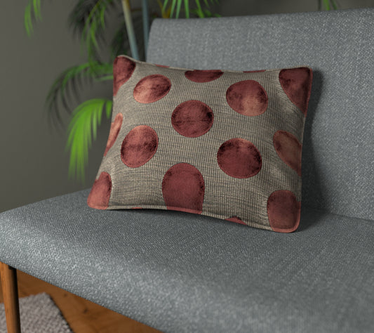 Nuala Cinnamon Piped Cushion